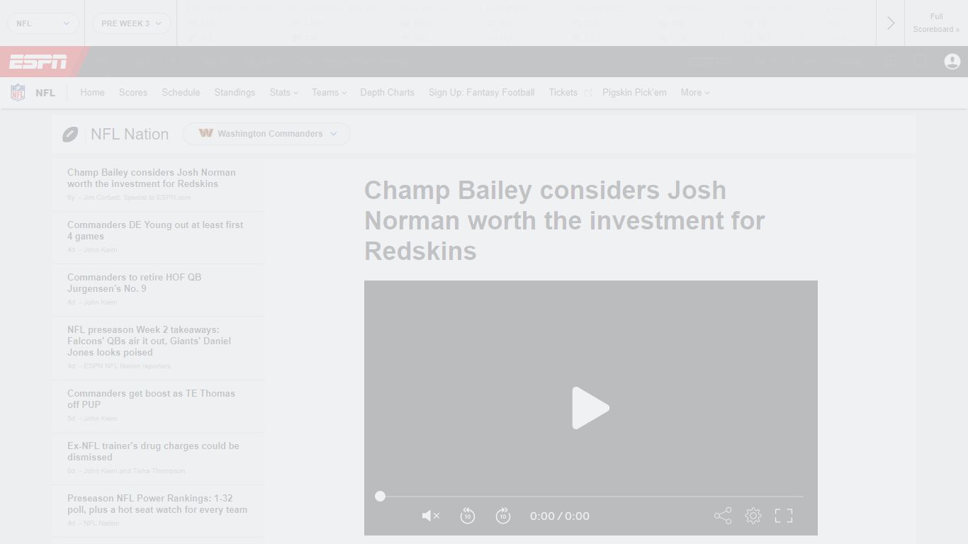 Champ Bailey considers Josh Norman worth the investment for Redskins ...